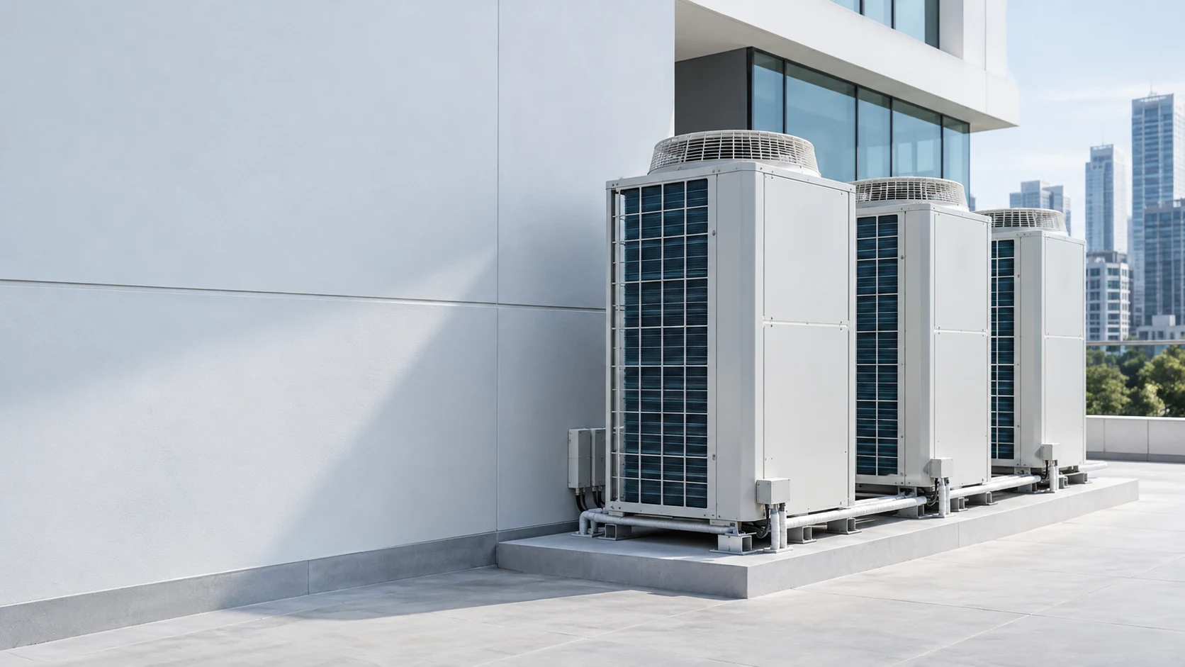 Sistem HVAC dengan unit outdoor VRF pada bangunan modern