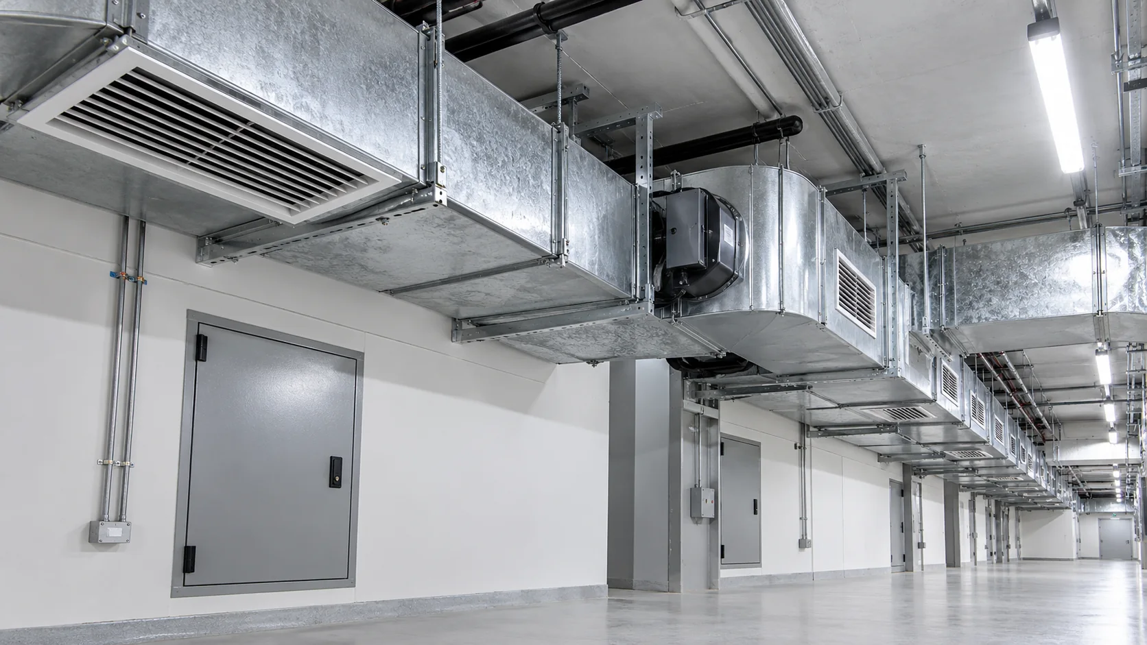 Konsep instalasi ducting dan ventilasi untuk area komersial