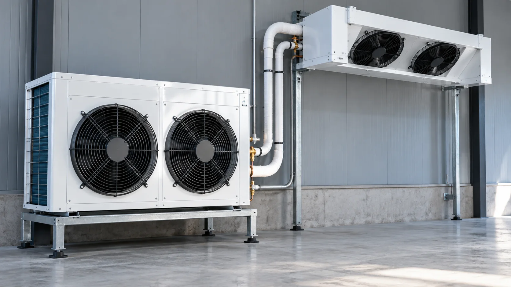 Unit kondensasi dan evaporator untuk kebutuhan mesin cold storage